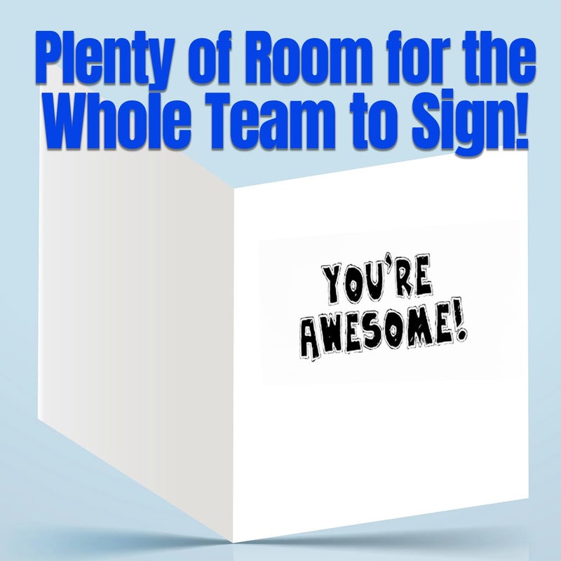 Play Strong Thanks Basketball Coach â€œYouâ€™re Awesomeâ€ Thank You Cards (3-Pack, 5"x7") â€“ Coach Appreciation Greeting Cards for Youth Basketball Teams, Players & Parents â€“ Play Strong Sports Powercards | Empower the Champion Within - Image 2